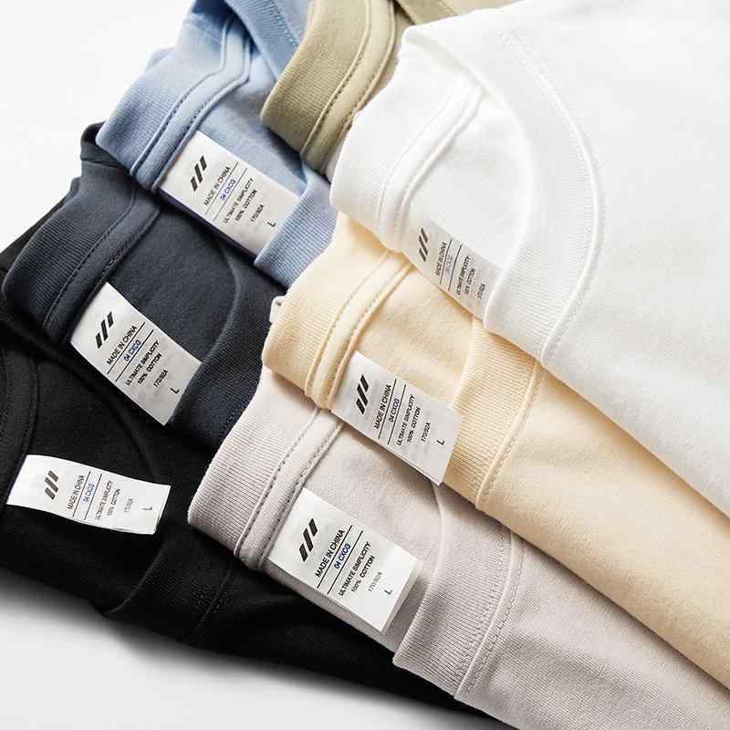 Tシャツ メンズ 長袖 コットン トップス ラウンドネック カットソー 無地 春秋 カジュアルスタイル 白 黒 グレー 赤 ピンク ブルー ドロップショルダー