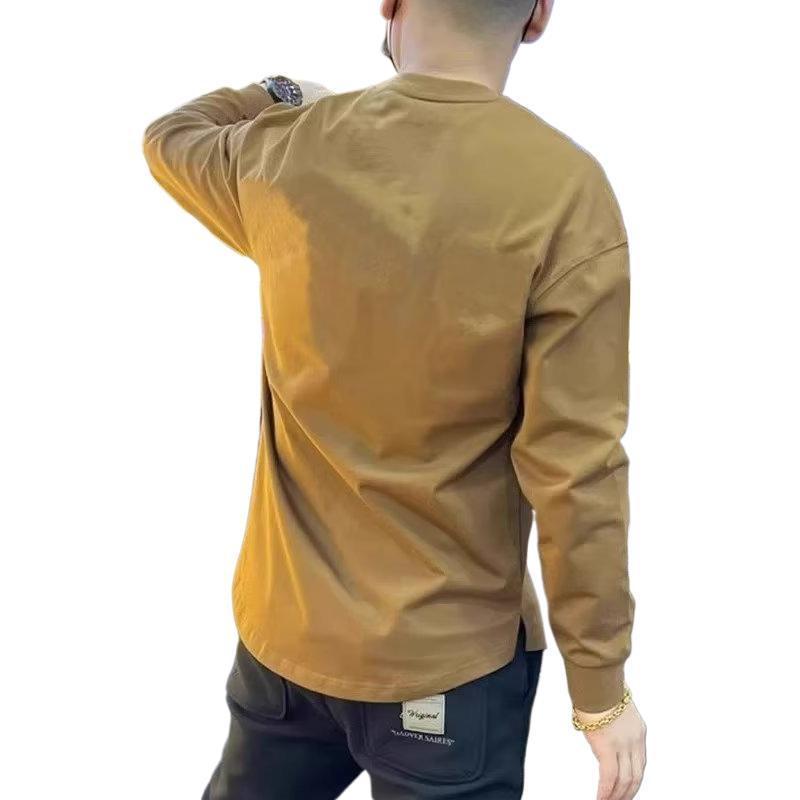 Tシャツ メンズ 薄手 無地 スウェット トレーナー クルーネック プルオーバー トップス 長袖 ロングTシ..