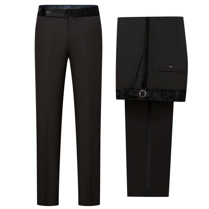 カジュアルパンツ 男性用 大きいサイズ 直筒パンツ ポリエステル ブラック 無地 スラックス