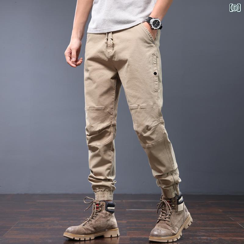 カーゴパンツ メンズ ストリート アウトドア ワークパンツ 多機能 サルエルパンツ ポケット 飾り付き ..