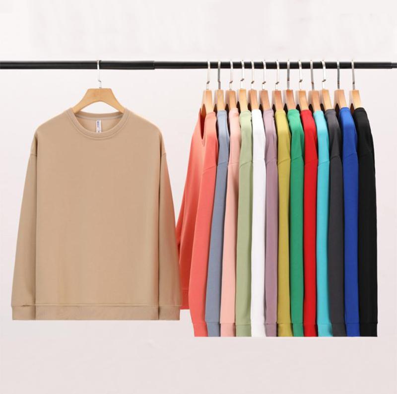 スウェット メンズ 男性用 トレーナー 長袖 リブ裾 丸首 ポリエステル カットソー プルオーバー 秋冬 無地 ホワイト ブラック グレー レッド ブルー ピンク カーキ グリーン パープル(x2)