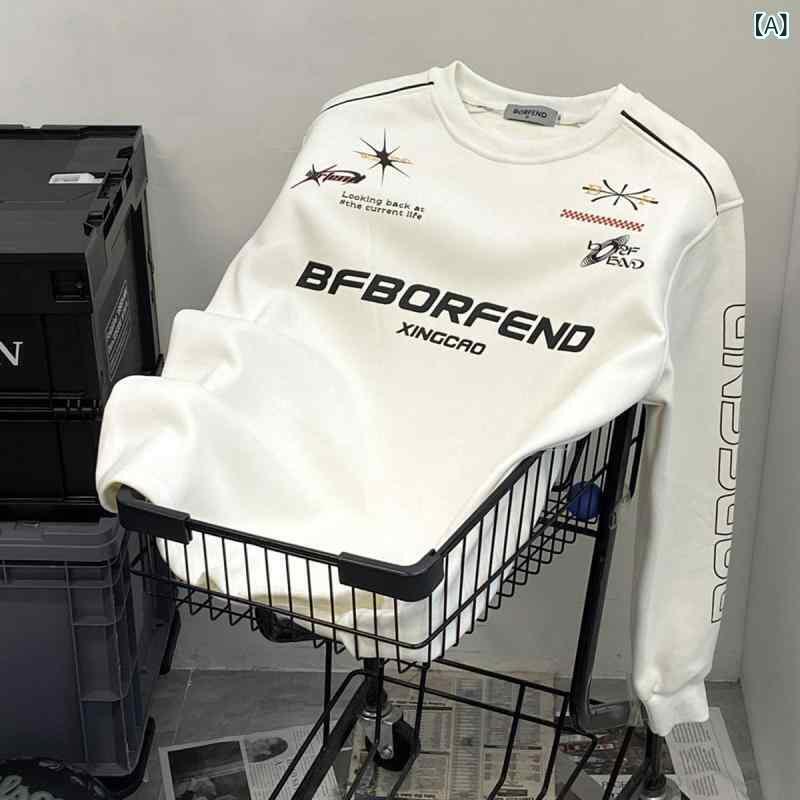 スウェット メンズ トレーナー 配色 トップス 長袖 ラウンドネック プルオーバー ポリエステル 普段使い 秋冬 ストリート スタイル