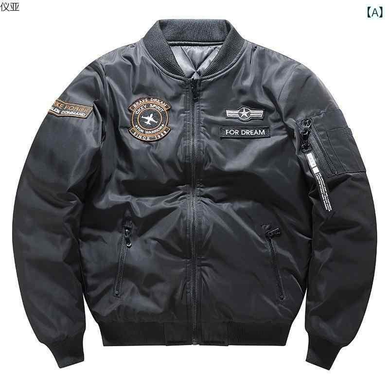 ジャケット メンズ 男性用 ミリタリー フライトジャケット MA-1 中綿入り 両面着 耐摩耗 運動 ストリート スタイル 大きいサイズ ブラック アーミーグリーン ネイビー・カテゴリ: -・スタイル: スポーツ.韓国.ストリート.レトロ.都市.学院.ブリティッシュ.ヒップホップ.中国風..通勤.日本風.風.ビジネス・タイプ: 合身・前立て: ダブルブレスト.シングルブレスト.ジッパー・フード: あり・厚さ: 薄手・柄: -・対象年齢: 成人・対象: 男性・素材: ポリエステル・主な素材の含有量: 1%・ディテール: バッジ.プリント.肩章.ジャカード.配色.金属装飾.ポケット装飾・裾のデザイン: 斜め裾.ラウンド裾.ストレート裾・ポケット: プリーツパッチ・カラー: ブラック.アーミーグリーン.ダークブルー・サイズ: M.L.XL.2XL.3XL.4XL.5XL.6XL.7XL・袖丈: ノースリーブ.レギュラー.バットスリーブ.ラグランスリーブ・材質機能: 耐摩耗性