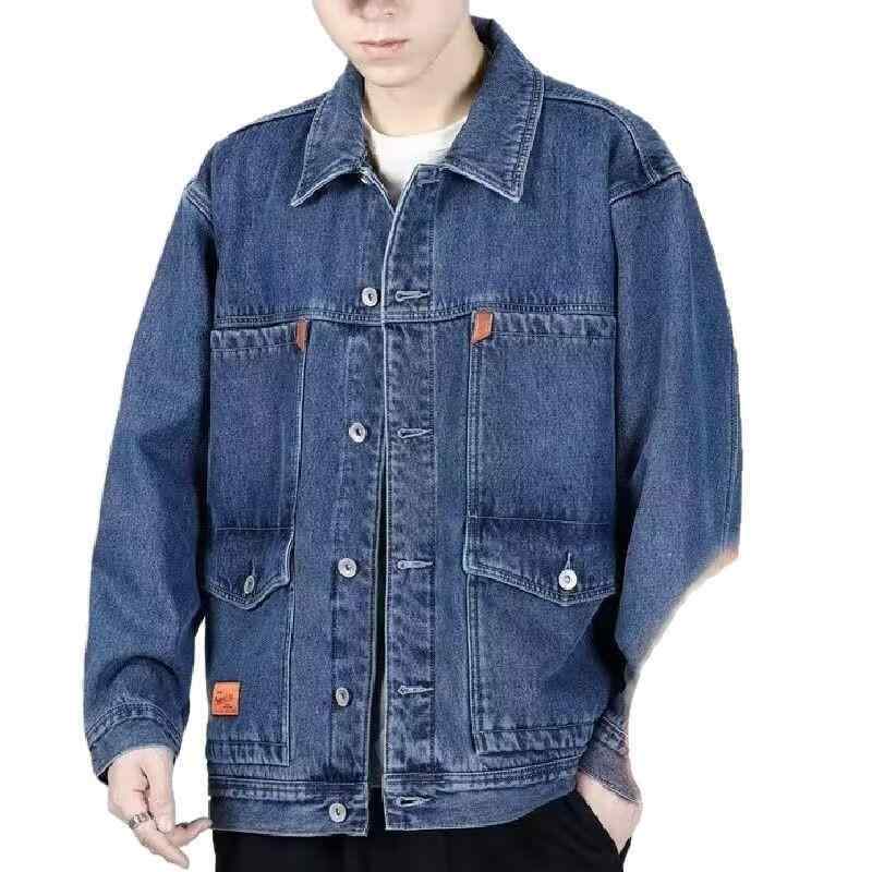 ジャケット 男性用 デニムジャケット 裏起毛 防寒 防風 耐摩耗 多ポケット ゆったり 大きめサイズ ブラック ブルー グレー