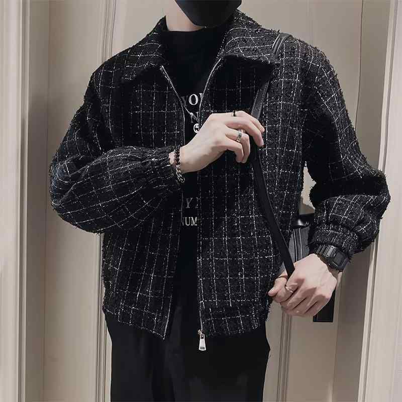 ジャケット 男性用 アウター 秋物 スリムフィット 耐摩耗 纯色 黒 ブラック M L XL XXL XXXL(4)