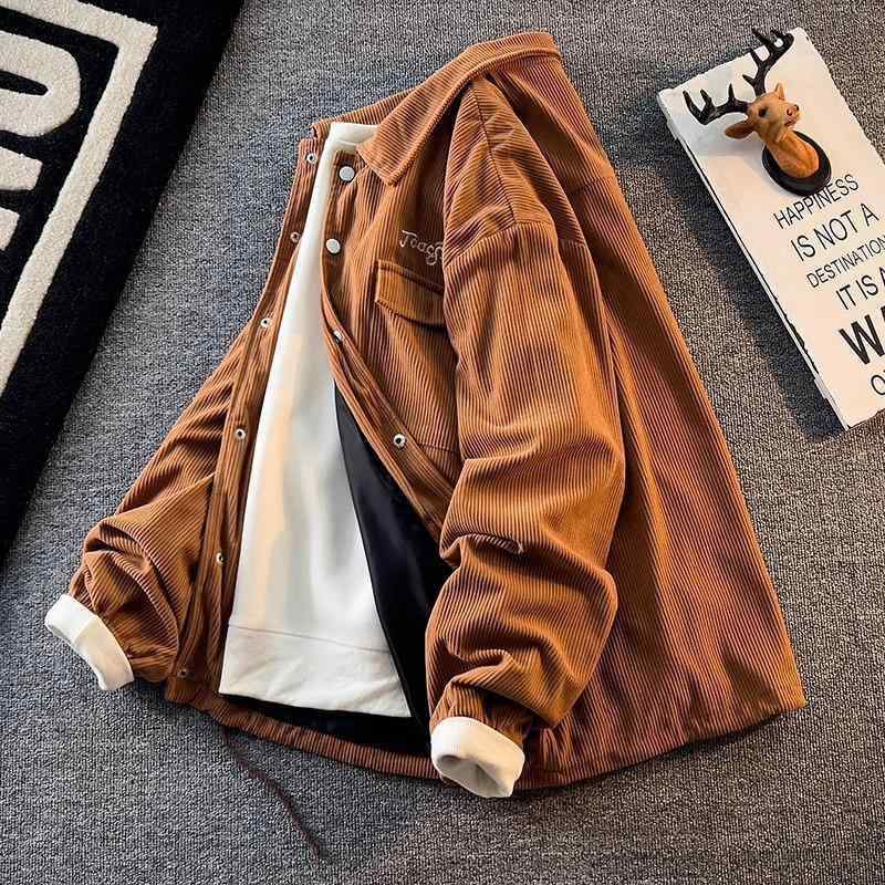 ジャケット 男性用 レトロ ライトアウター ブルゾン ゆったり ポリエステル ブラック ブラウン ベージュ