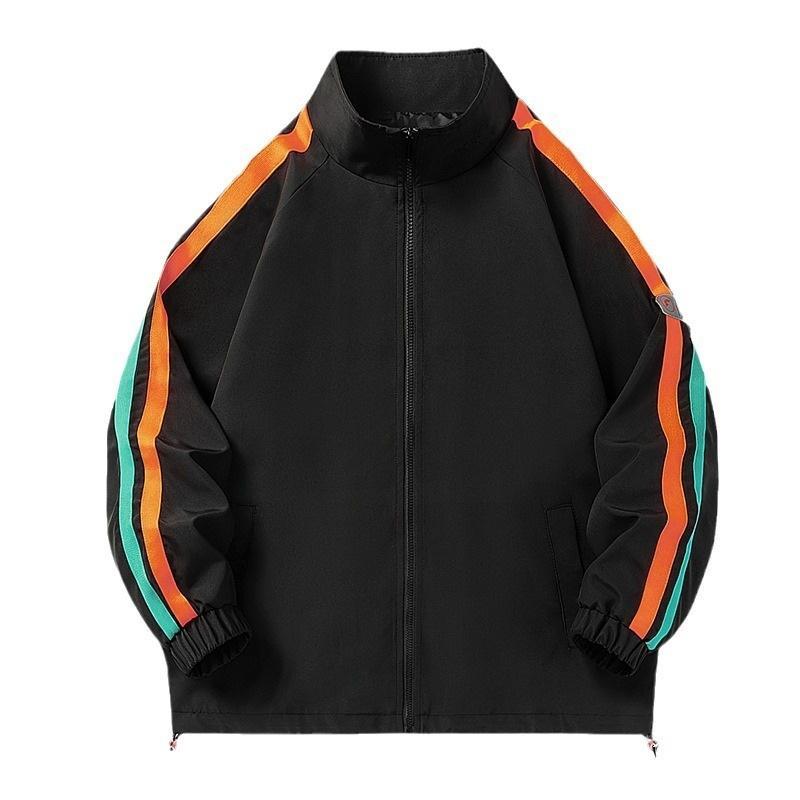 ジャケット メンズ アウター 秋冬 薄手 防風 撥水 スポーツ アウトドア カジュアル 旅行 ジャンパー ブルゾン スタンドカラー ブラック ホワイト オレンジ ブルー