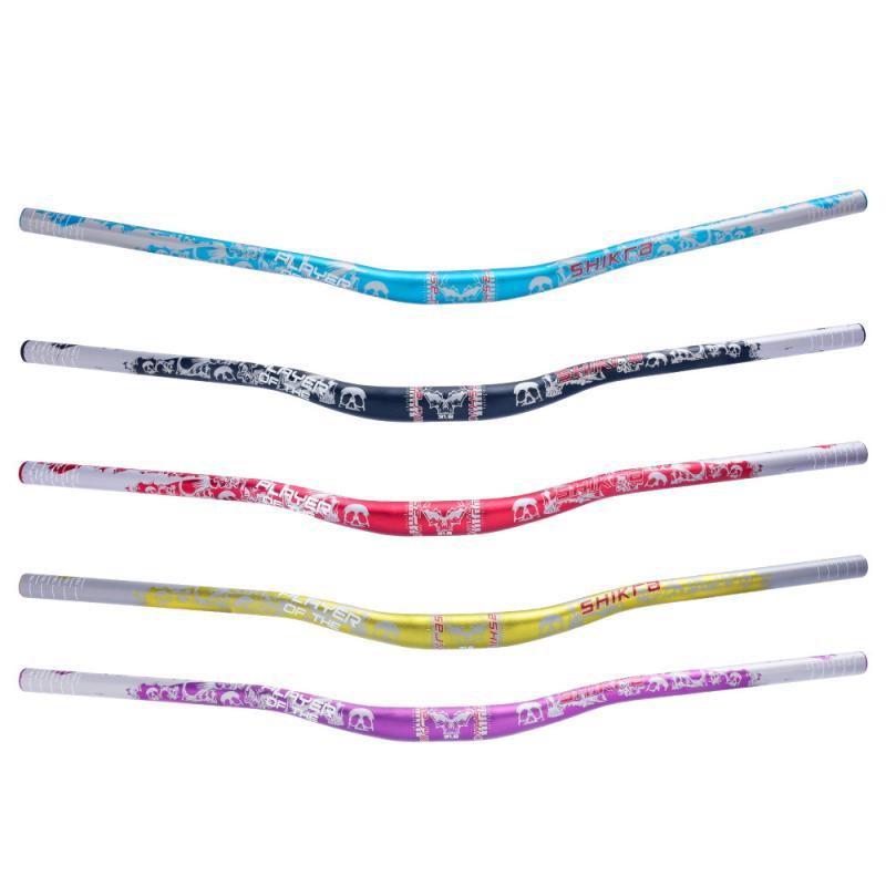 自転車用ハンドル グリップ アルミ合金製 燕型ハンドルバー マウンテンバイク クロスバイク 780mm 赤 ..