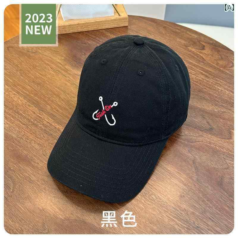 野球帽 メンズ レディース キャップ UVカット コットン ツバ付き 深め 日焼け防止 紫外線対策 おしゃれ 普段使い アウトドア 黒(x2)