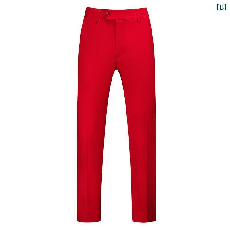 メンズ 休闲裤 大码 宽松 直筒 长裤 ポリエステル混紡 無地 ホワイト レッド グリーン ブラック パープル グレー ブルー ワインレッド ピンク カーキ 大きいサイズ