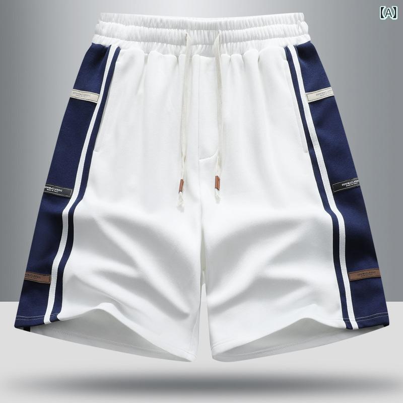 短パン メンズ ハーフパンツ コットン 混紡 スポーツ カジュアルパンツ ストリート 韓国 イージーパンツ 無地 春秋 ホワイト ブラック グレー