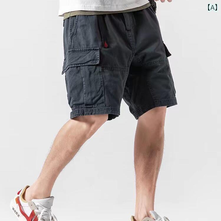 パンツ メンズ 男性用 カーゴパンツ ワークパンツ ショートパンツ ハーフパンツ 5分丈パンツ ミリタリーパンツ ゆったり 大きめサイズ ポケット 普段使い