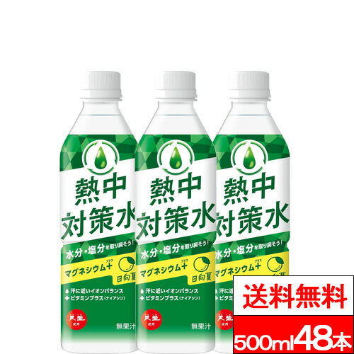 【送料無料】赤穂化成 熱中対策水日向夏味 500ml 24本×2箱（計48本）水分補給 塩分補給 クエン酸 熱中..