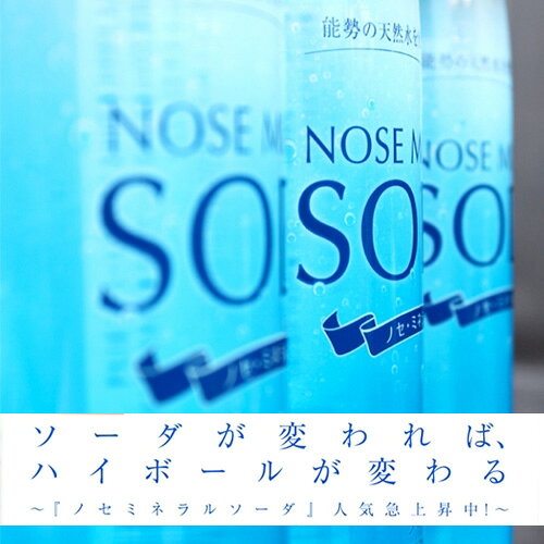 【 送料無料 】【 1ケース 】能勢酒造 ノセ ミネラルソーダ 強炭酸水 500ml 20本 ...