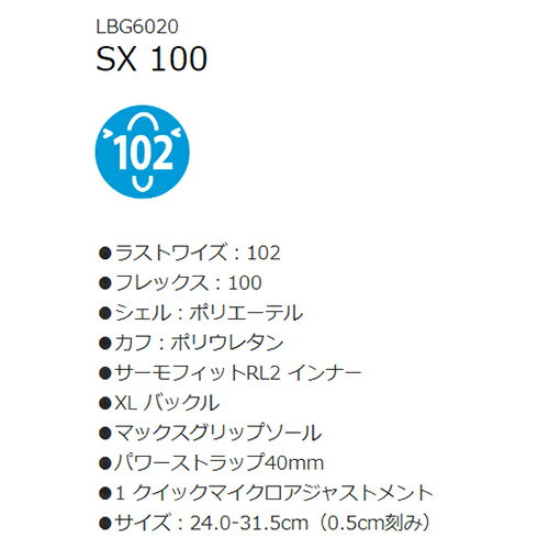 スキーブーツ 旧モデル LANGE ラング SX 100/LBG6020 17-18モデル 型落ち メンズ