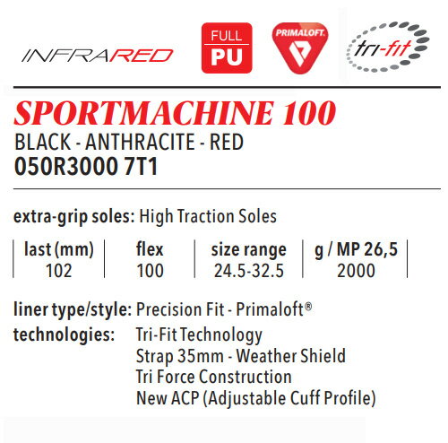 スキーブーツ 旧モデル NORDICA ノルディカ SPORTMACHINE 100 17-18モデル 型落ち メンズ