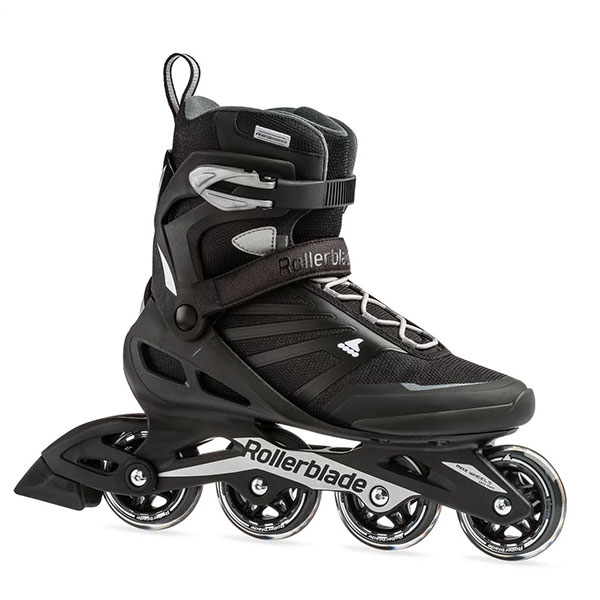 Rollerblade インラインスケート■ZETRABLADEWHEELS：ROLLERBLADE 4x80mm / 82ASHELL/UPPER：ZETRABLADE, MESH, SEAMLESS TOEBOXLINER：PERFORMANCE LINER, TRAINING FOOTBEDFRAME：MONOCOQUE COMPOSITE (max 4x80mm)BRAKE：Brake on skateBUCKLE：CUFF BUCKLE, 45° STRAP, LACESBEARINGS：SG5SIZE:25/26/27COLOR:BLACK/SILVER