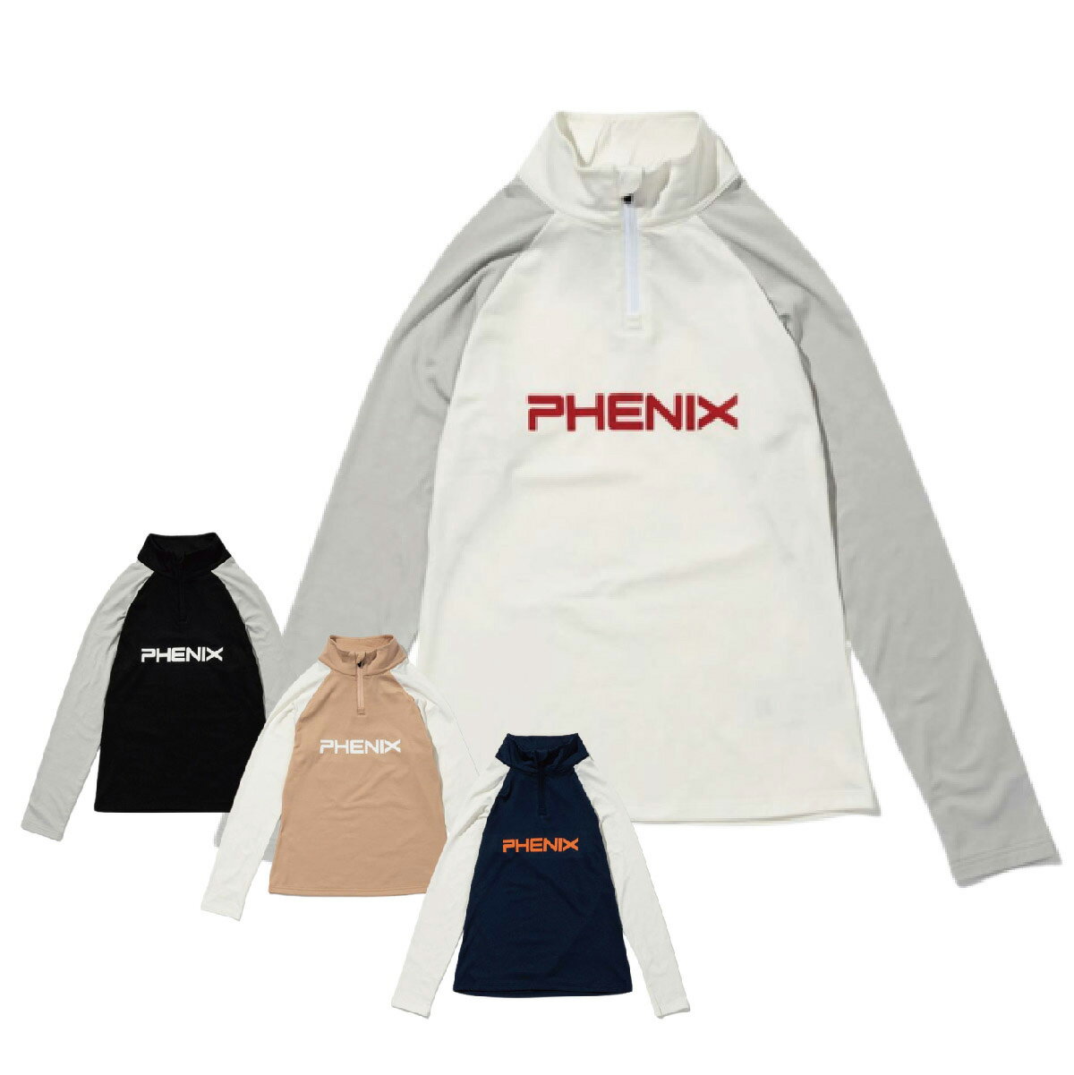 PHENIX フェニックス スキー アンダーシャツ レディース 2023 ESW22LS52 RETRO70 W's 1 2 ZIP TEE レトロ70 ウィメンズ ハーフジップティー