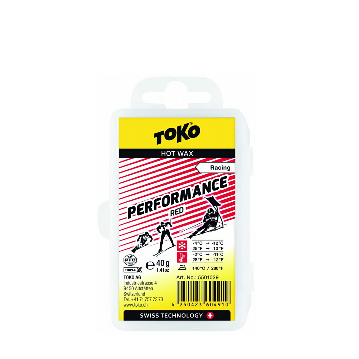 TOKO トコ ワックス 2024 Racing Performance レッド40g / 5501029 PFC FREE 固形 スキー スノーボード..