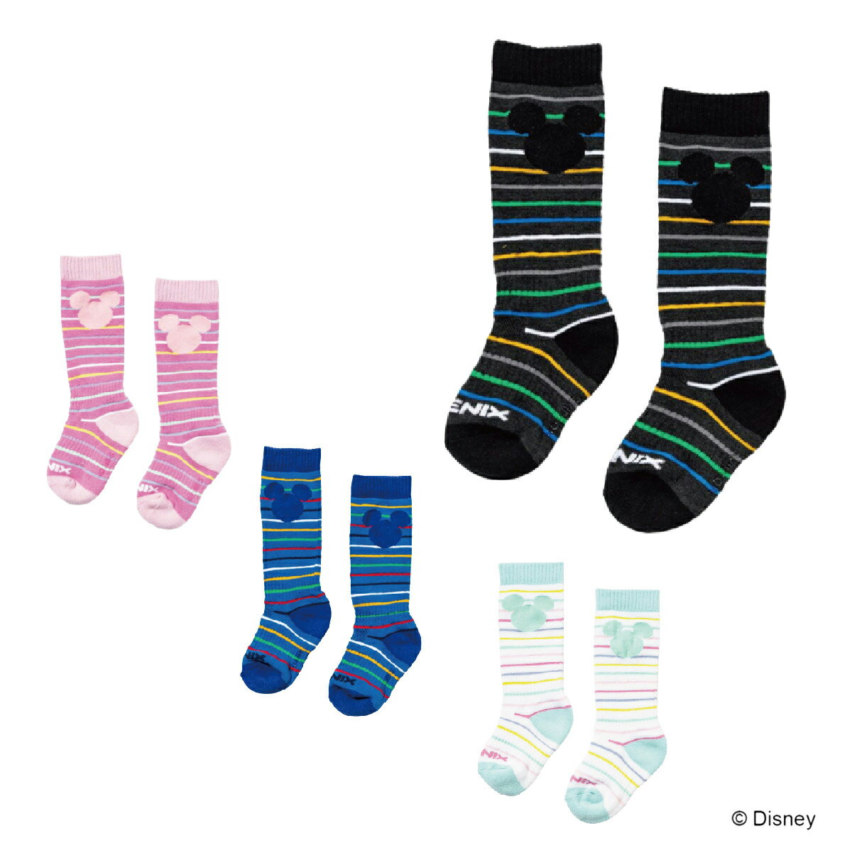 PHENIX フェニックス スキー ソックス キッズ ジュニア 2023 ESB22SO40 / Disney Jr. Socks / ディズニー ジュニア ソックス