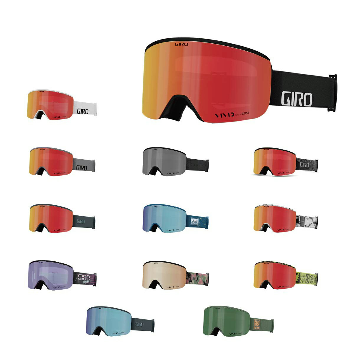 スキーゴーグル GIRO ジロ メンズ レディース 2025 AXIS / アクシス 眼鏡・メガネ対応 ASIAN FIT ミラー スペアレンズ付 日本正規品