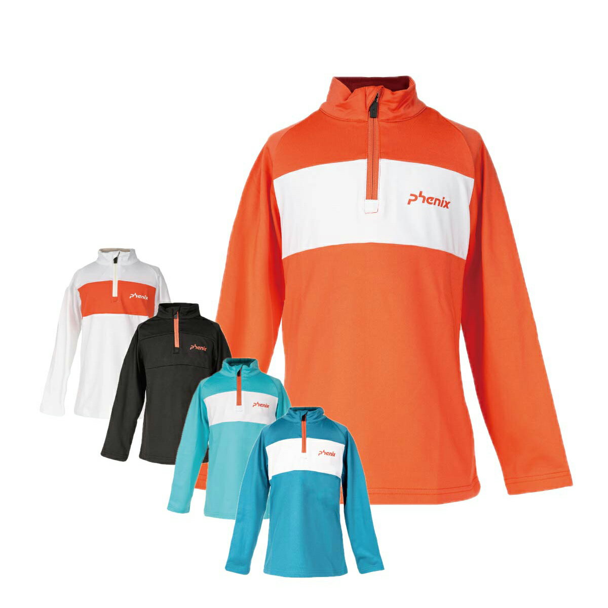 フェニックス スキーウェア PHENIX アンダーシャツ キッズ ジュニア 2025 ESG24LS90 / Front Line Junior 1/2 Zip Tee