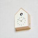 壁掛けフック特典有★鳩時計 掛け時計 置き時計 バードハウスクロック Birdhouse Clock NY16-12 Lemnos レムノス］【壁掛け時計 はと時計 ハト時計 ライトセンサー カッコー時計 白 ホワイト かわいい おしゃれ 結婚祝い 誕生日プレゼント 新築祝い 敬老の日 実用的 掛時計】