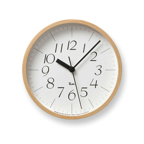 壁掛けフック特典有★掛け時計 RIKI CLOCK リキクロック WR-0312s 壁掛け時計 インテリア雑貨 レトロ 北欧 渡辺力 デザイナーズ 和モダン おしゃれ シンプル 小さい 小さめ 見やすい スイープムーブメント ギフト 誕生日プレゼント 新築祝い 結婚祝い 実用的 掛時計 [2]