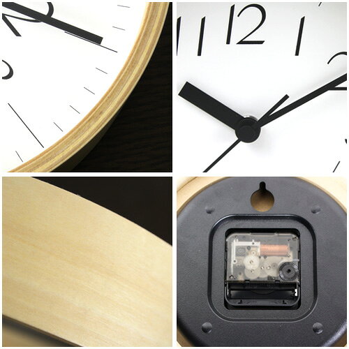 壁掛けフック特典有★掛け時計 RIKI CLOCK リキクロック WR-0312s 壁掛け時計 インテリア雑貨 レトロ 北欧 渡辺力 デザイナーズ 和モダン おしゃれ シンプル 小さい 小さめ 見やすい スイープムーブメント ギフト 誕生日プレゼント 新築祝い 結婚祝い 実用的 掛時計
