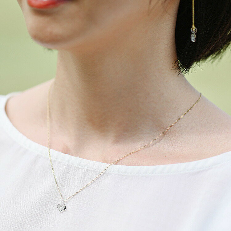 Aquamarine - HARIO LWF ネックレス アジサイグレー HAII-AG-N【ハリオランプワークファクトリー イイダ傘店 ジュエリー アクセサリー ガラス 硝子 レディース レディースジュエリー シンプル おしゃれ かわいい 女性 ギフト 実用 記念日 誕生日 プレゼント】