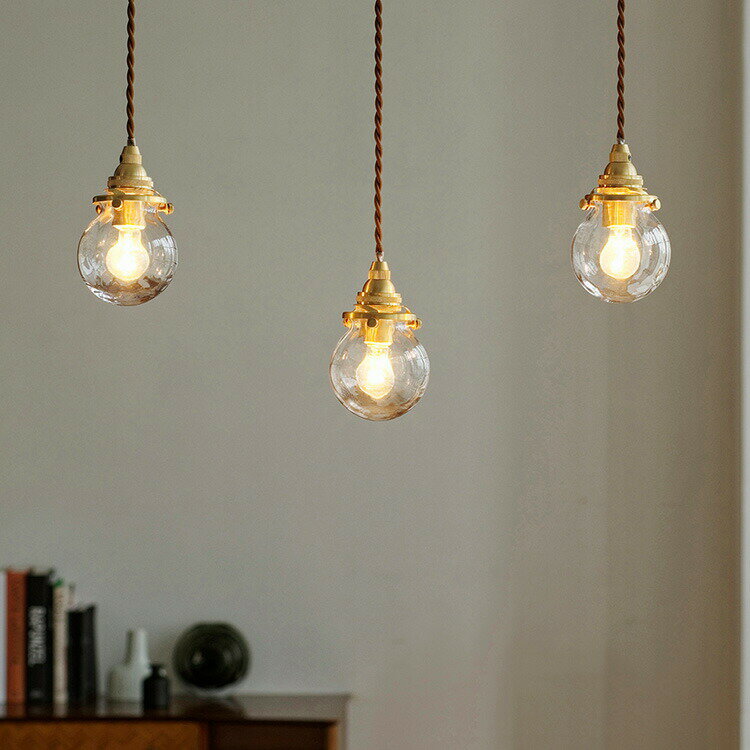 Rakuten - ペンダントライト トイヴォ Toivo インターフォルム LT-4351-3 照明 おしゃれ ペンダント 1灯 照明器具 LED ガラス 真鍮 北欧 シンプル ミニマル アンティーク レトロ モダン リビング ダイニング キッチン 内玄関照明 トイレ クリア ナチュラル 丸 四角 キューブ キラキラ