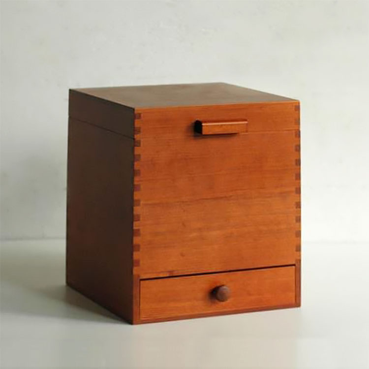 化粧ボックス 倉敷意匠【化粧箱 メイクボックス 化粧品入れ 化粧ケース 化粧道具入れ 鏡付き 木製 ウッ..