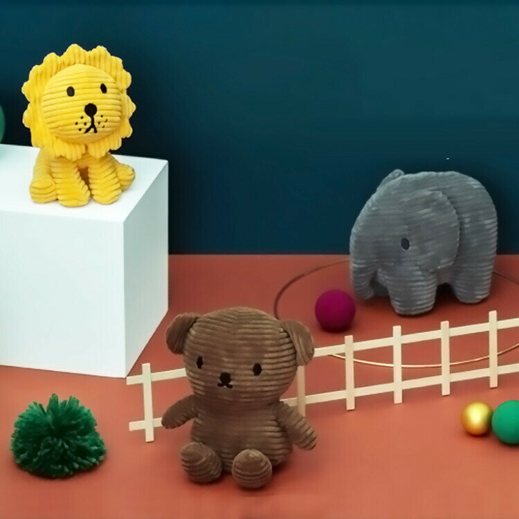 樂天商城 - BON TON TOYS Corduroy Boris Lion Elephant【ぬいぐるみ ミッフィー グッズ 大人 おしゃれ かわいい ベビー オランダ コーデュロイ キャラクター ソフト 子ども キッズ 誕生日 プレゼント 出産祝い ギフト 実用】