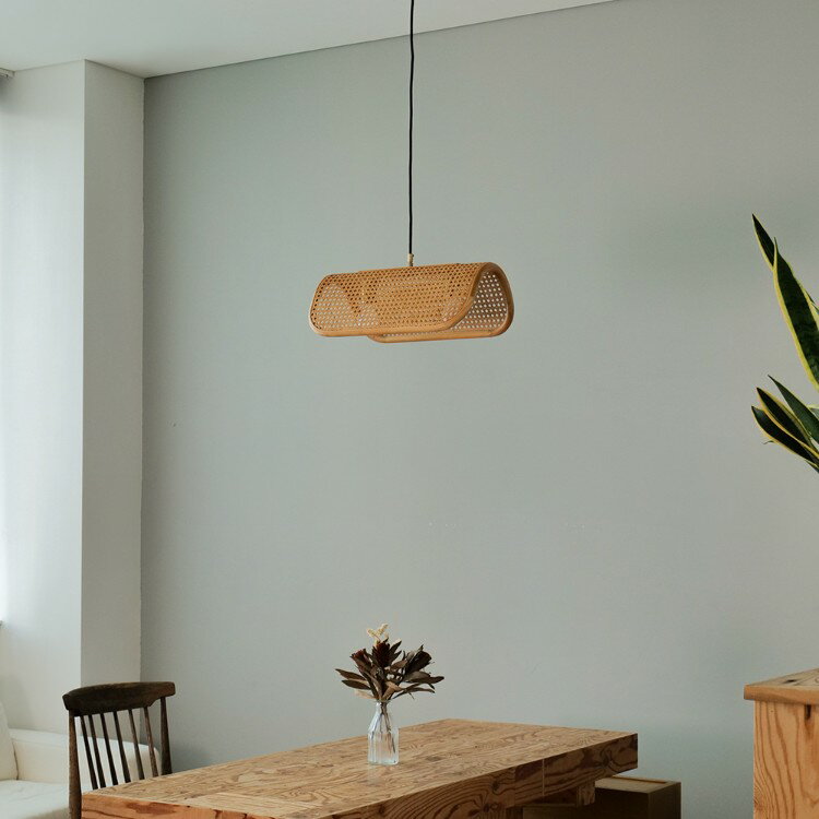 Rakuten - ペンダントライト 2灯 BRID ブリッド RATTAN PENDANT LAMP 2BULB ラタン ペンダントランプ 電球別売 003394 ダイニング リビング 照明 おしゃれ 照明器具 天井照明 間接照明 内玄関 寝室 和モダン ジャパンディ 和風 吊下げ照明 LED電球対応 籐 木製 モダン 一人暮らし