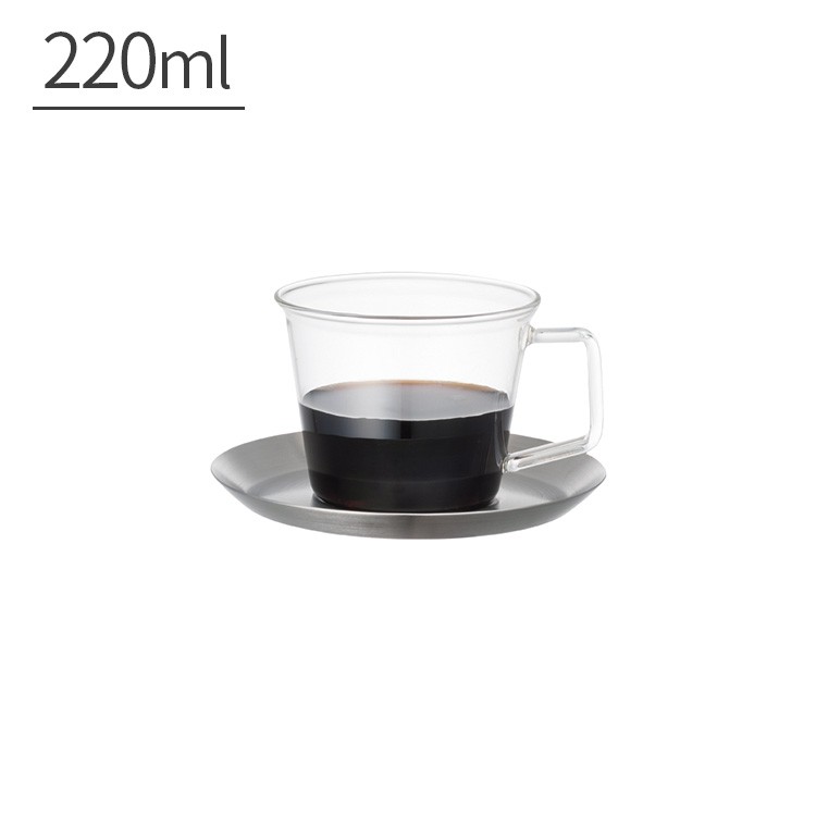 KINTO キントー CAST キャスト コーヒーカップ&ソーサーステンレス 220ml【コーヒーカップ マグカップ コップ ガラス カップ 耐熱ガラス 220ml シンプル おしゃれマグカップ かわいい 女性 引越祝い 結婚祝い プレゼント ギフト 実用的 誕生日 引っ越し祝い】