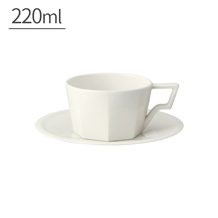 Rakuten - KINTO キントー OCT カップ＆ソーサー 220ml【コーヒーカップ ティーカップ コップ カップ マグカップ マグ ソーサー 食器 220ml 白 ホワイト シンプル おしゃれマグカップ かわいい ナチュラル 北欧 男性 女性 プレゼント ギフト 父の日 実用的 誕生日 女友達 結婚祝い】