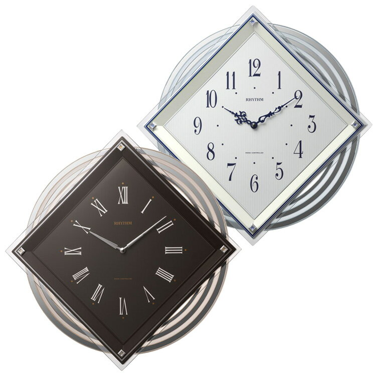 RHYTHM ビュレッタ 掛け時計 4MX405SR06 Amazon.co.jp: リズム(RHYTHM) 掛け時計 電波 アナログ ビュレッタ