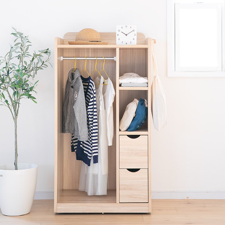 【1300円OFF!12/4 20時~】エンケル キッズ enkel kids ワードローブ 収納 衣装棚 ハンガーラック おしゃれ コートハンガー キッズハン...