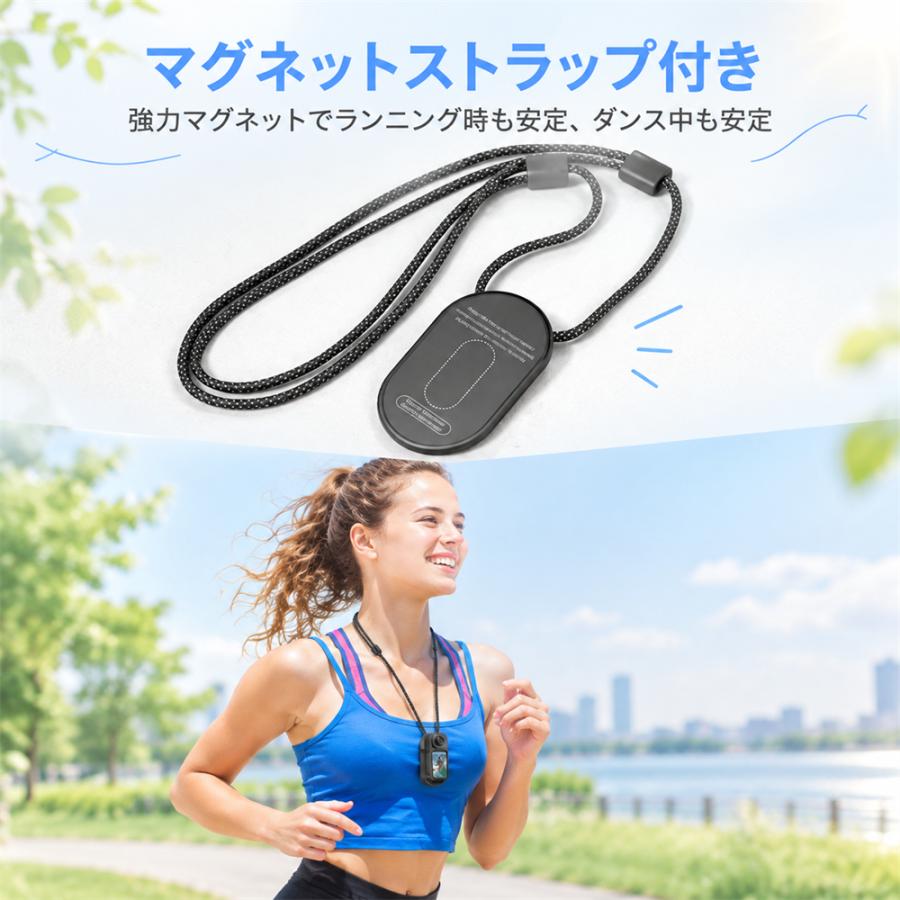 ご覧いただきありがとうございます。【商品特徴】・マグネットストラップと360°クリップでどこでも取り付け。・横画面・縦画面を自動切替、9:16と16:9に対応。・ワンタッチWiFi/Bluetooth接続でスマホへ簡単共有。【仕様】製品タイプ：サムアクションカメラ動画解像度：4K（実際の解像度は商品ページにてご確認ください）ディスプレイ：1.5インチ内蔵画面レンズ画角：130°超広角手ブレ補正：EIS保存：メモリーカードバッテリー：130分持続重量：35gサイズ：2.6in x 1.1in【適用】サイクリング・ランニング・スキー・ペット撮影・Vlogに最適。男女兼用。【注意事項】モニター環境により実物と色味が異なる場合がございます。WiFi/Bluetooth接続環境により転送速度は異なります。動画解像度は実際の仕様をご確認ください。検索用：4K サムカメラ マグネットストラップ 360°クリップ 横縦自動切替 ワンタッチWiFi 35g ウェアラブルカメラ アウトドア Vlog