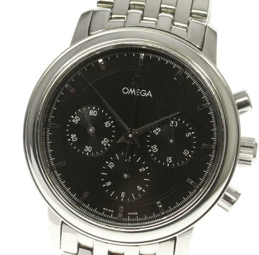 ☆良品【OMEGA】オメガ クロノグラフ 黒文字盤 手巻き メンズ【ev10】【中古】