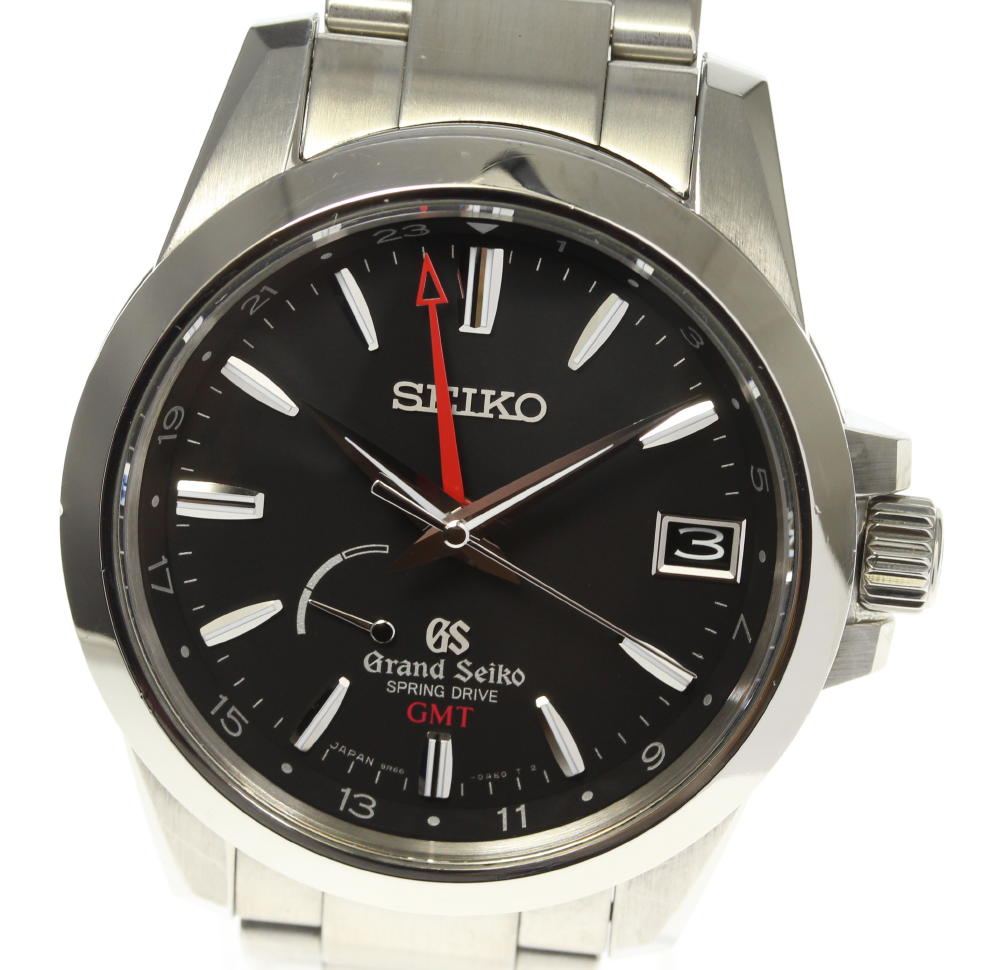 ☆良品 【SEIKO】セイコー グランドセイコー GMT SBGE013 9R66-0AE0 スプリ ...