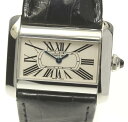 ☆良品【CARTIER】カルティエ タンクディバン W6300255 クォーツ レディース【ev10 ...