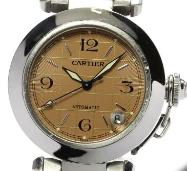 【CARTIER】カルティエ パシャC デイト W31024M7 自動巻き ボーイズ【ev10】【中古】