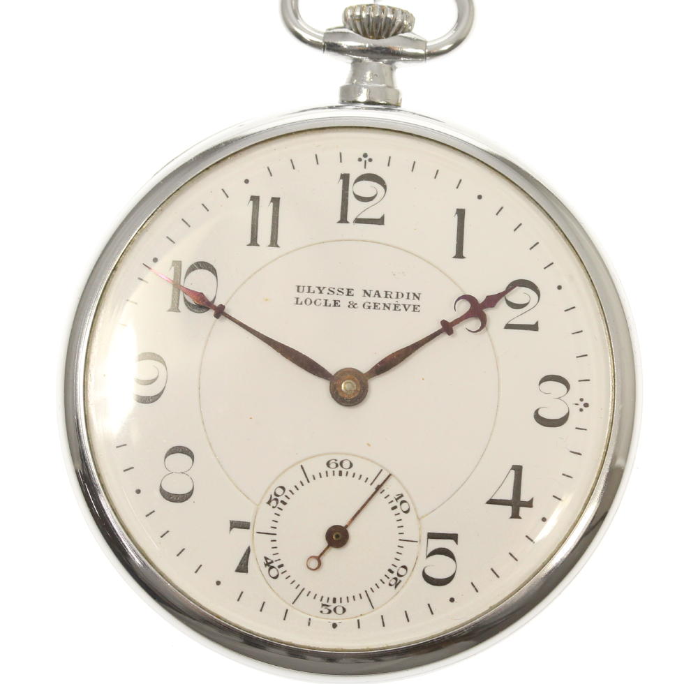 【Ulysse Nardin】ユリス・ナルダン スモールセコンド 手巻き 懐中時計★ケース付き【中古】