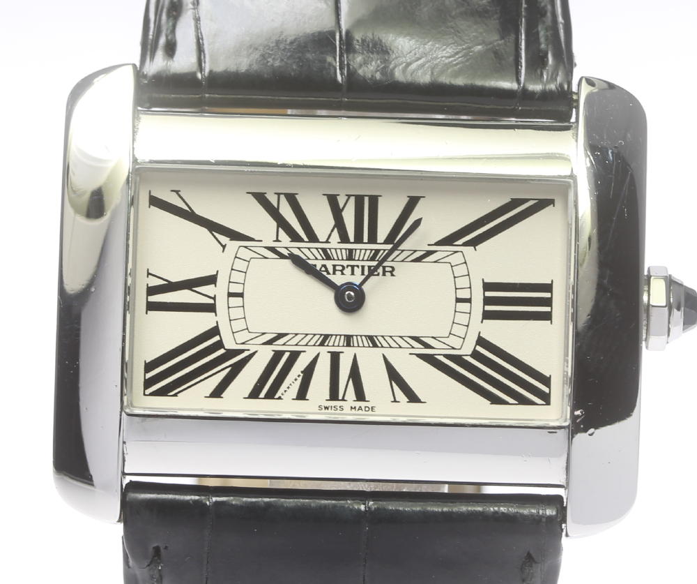 ☆良品【CARTIER】カルティエ タンクディバンLM W6300655 クォーツ メンズ【中古】