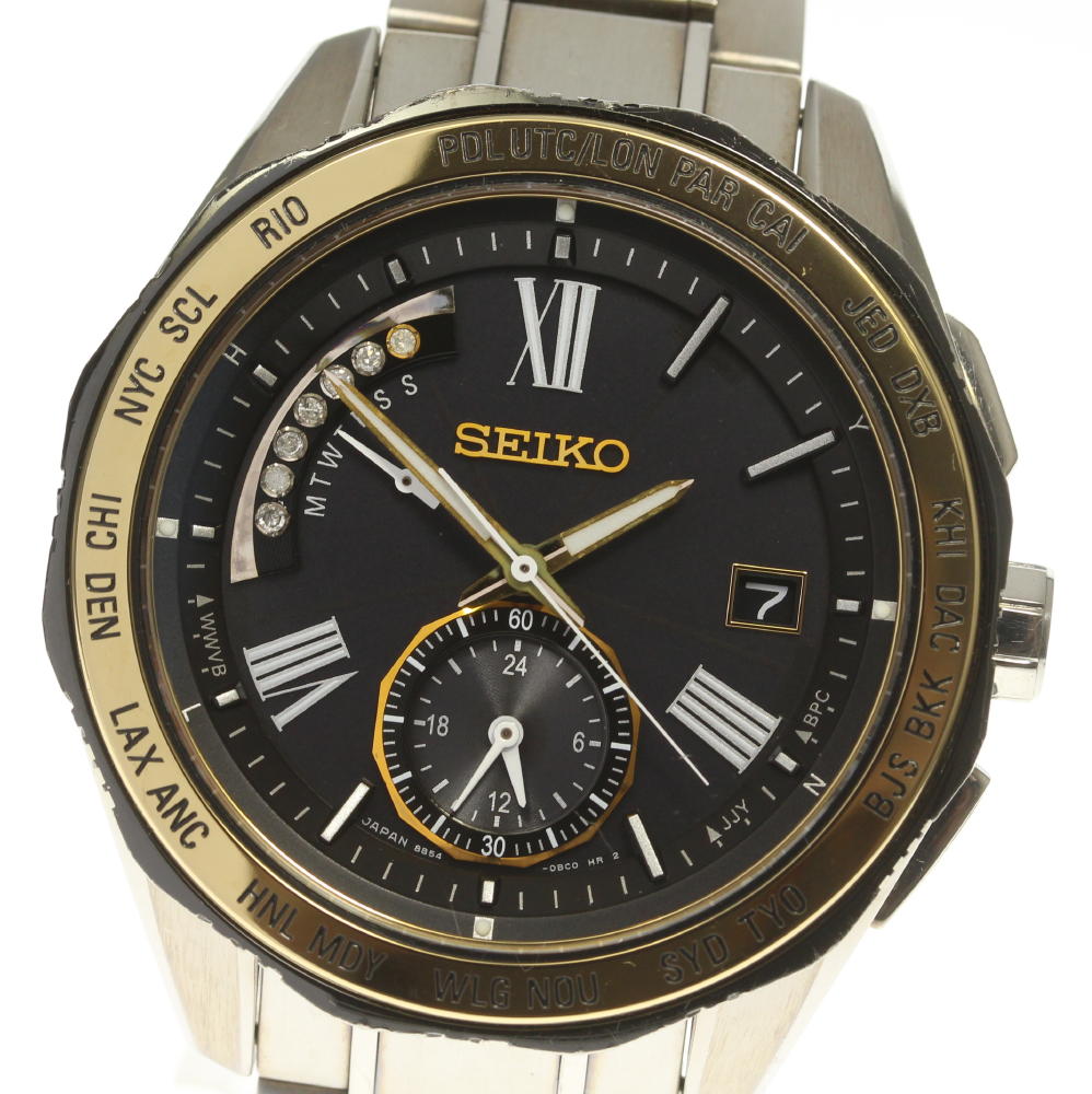 【SEIKO】セイコー ブライツ デイト SAGA186 8B54-0BG0 ソーラー メンズ【ev20】【中古】