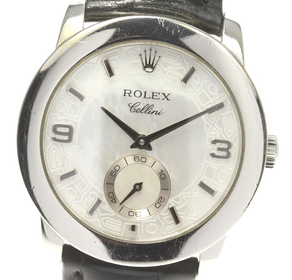 ※ベルト訳あり品【ROLEX】ロレックス チェリーニ チェリニウム 5240/6 PT950 Cal.1240 手巻き メンズ【中古】