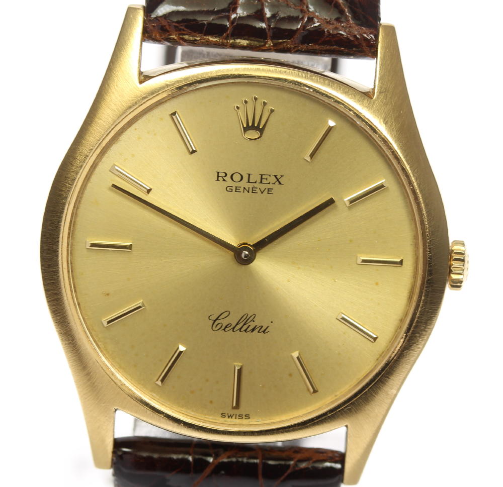 保証書付【ROLEX】ロレックス チェリーニ K18YG 3804 cal,1600 手巻き メンズ【中古】