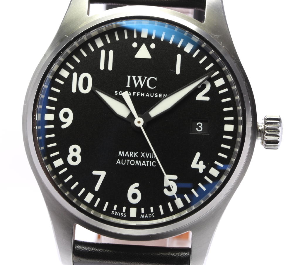 ☆良品【IWC】パイロットウォッチ マークXVIII デイト IW327001 自動巻き メンズ【中古】