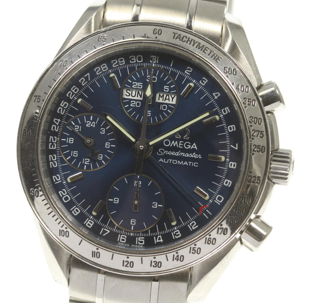 【OMEGA】オメガ スピードマスター クロノグラフ トリプルカレンダー 3523.80 自動巻き メンズ【中古】